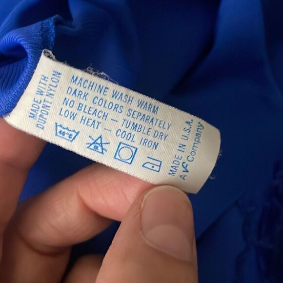 Vanity Fair Vintage House Dress Robe 40 Cobalt Blue - Picture 6 of 14